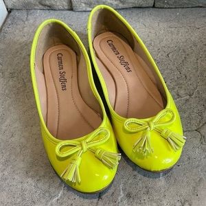 Carmen Steffens flats- Neon Yellow size 6 EU37